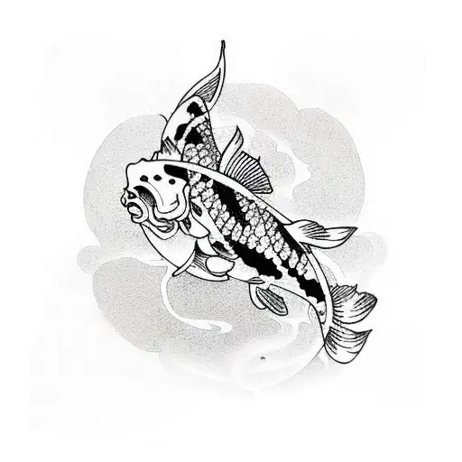 Koi Fish And Cross