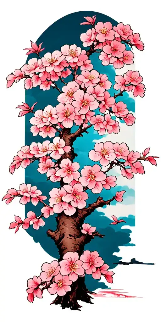 A Cherry Blossom Tree No Background
