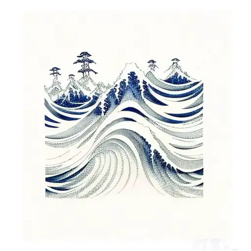 Japanese Forest Waves Redwood