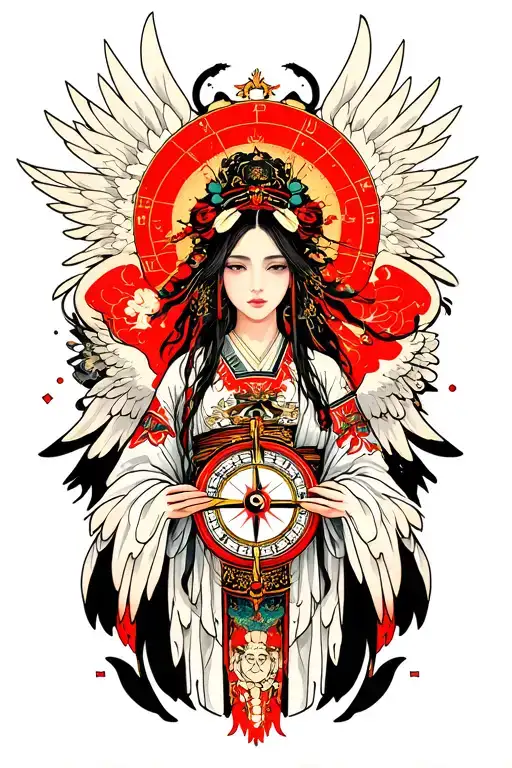 Angel With Direction Compass