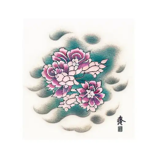 Katana Avec Des Fleurs