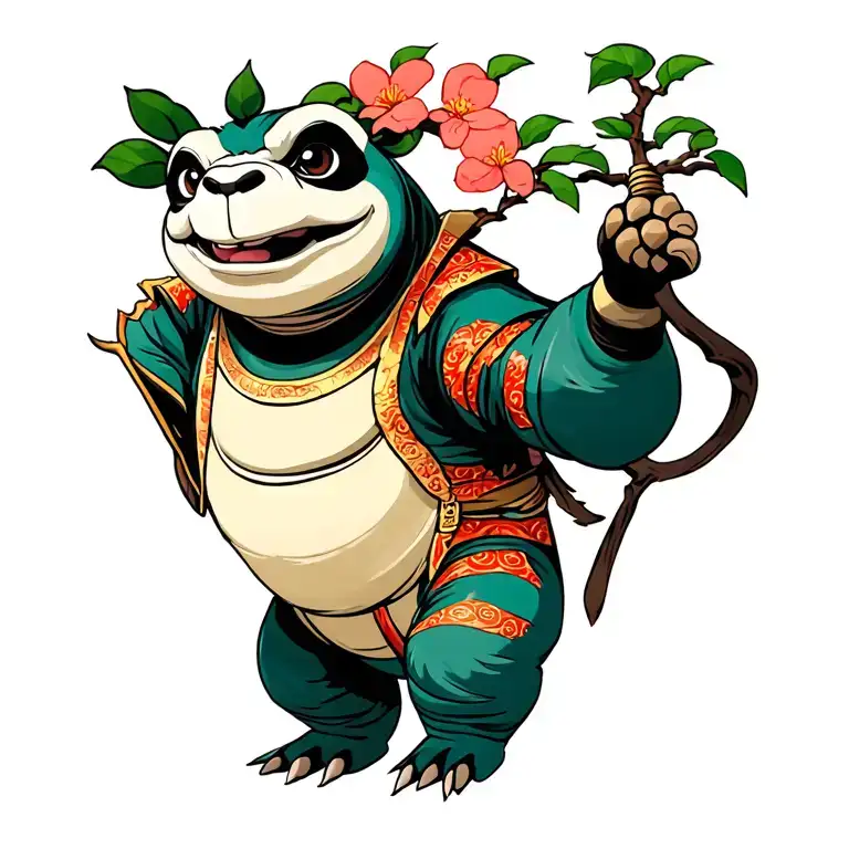 Master Oogway From Kung Fu Panda Peach Tree