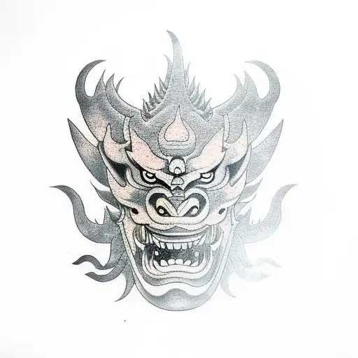 Oni Mask With Dragon