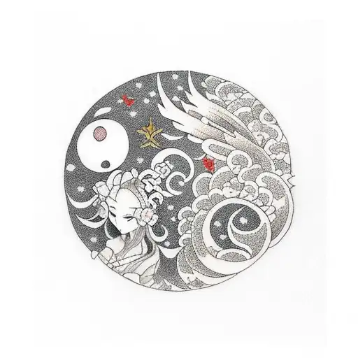 Fairy With Moon And Stars