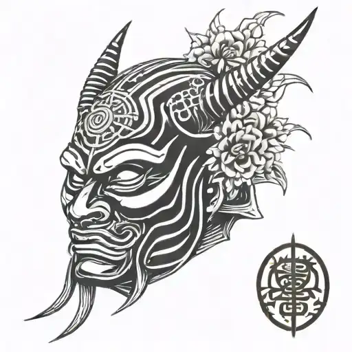 Samurai Mask With Thorns Wrapped