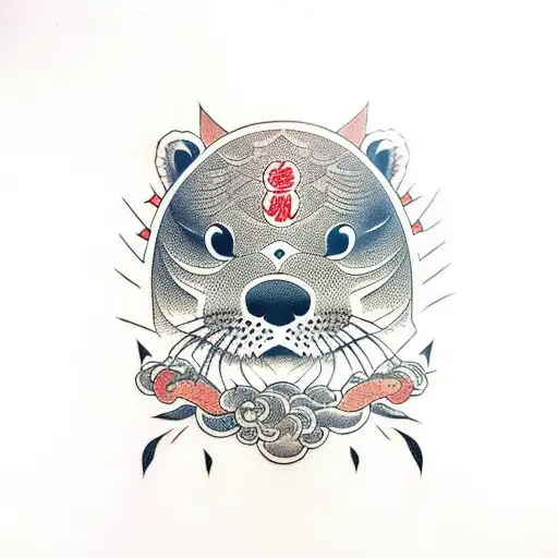 Otter In Samurai Outfit