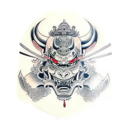 Hannya Fights With Samurai Back