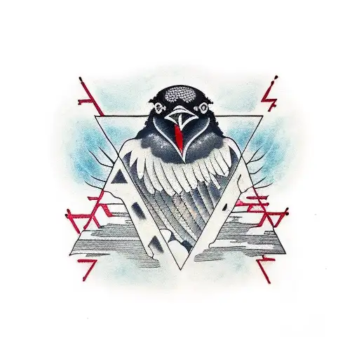 Crow With Triangle