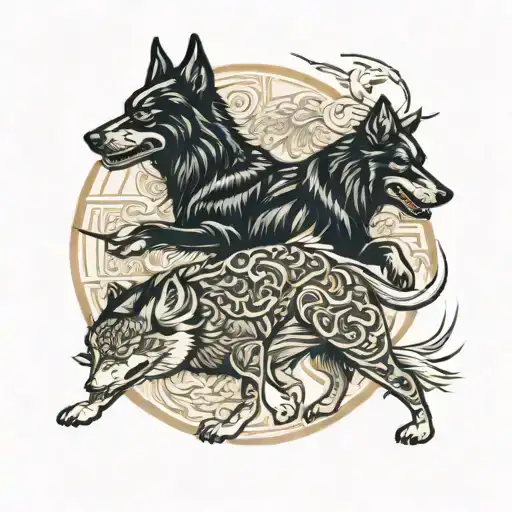 Hunting Dogs Chasing