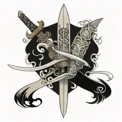 Medieval Sword Morphing Into A Surfboard