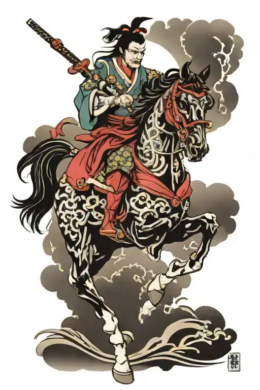 Samurai Riding Horse