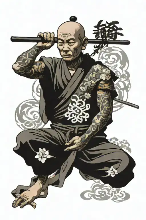 Warrior Monk Meditating