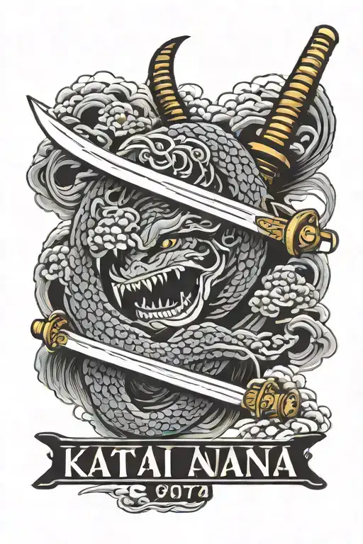 Katana With Chinese Inscription Vanity