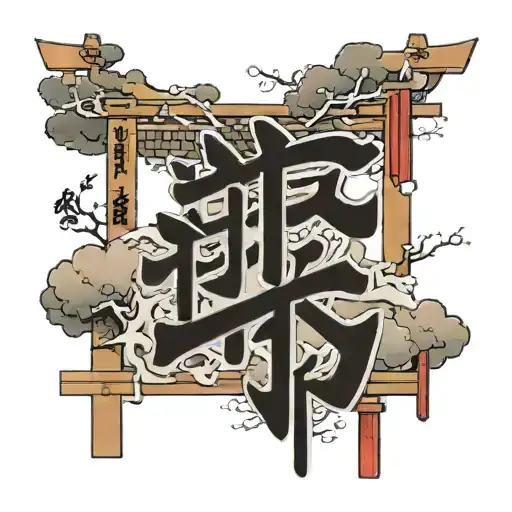 Reiky In Kanji Lettering Tori Gate