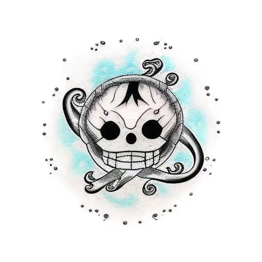 One Piece Tattoo That Includes Rock Music And Everything Is In Those Circle Nature