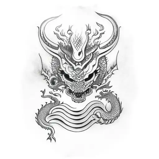 Mask With Sword And Dragon