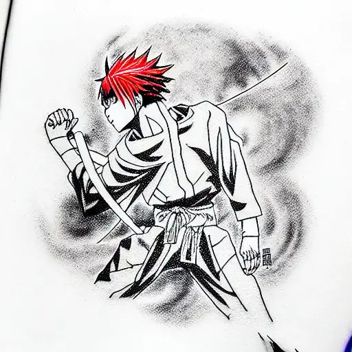 Kaneki Fighting Naruto In Demonslayer Style