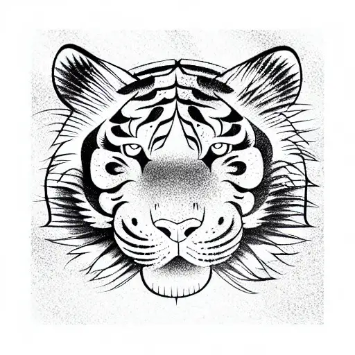 Family Symbol Waves Tiger
