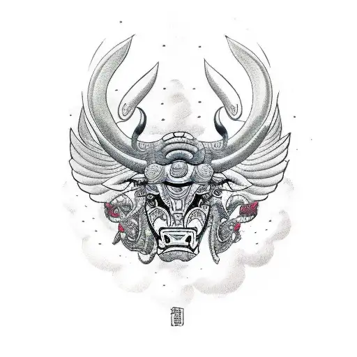 Taurus Bull With Wings