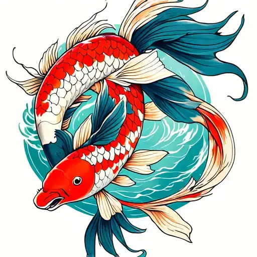Koi Fish Transforming
