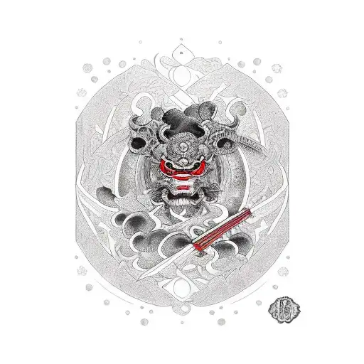 Katana Rodeada De Ondas Negras Sleeve