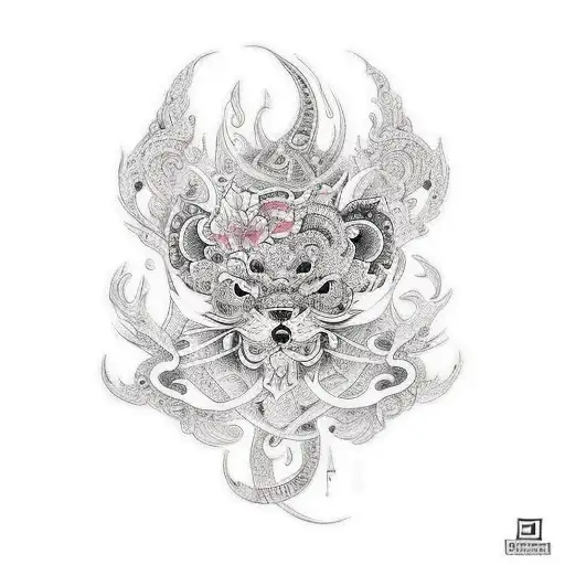 Flute Ornamented With Other Music Elements