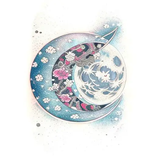 Moon And Cosmos Background