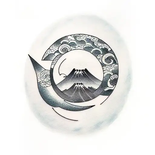 Crescent Moon In Clouds