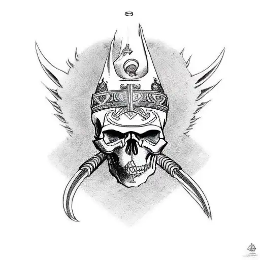 Skull Pope With One Horn