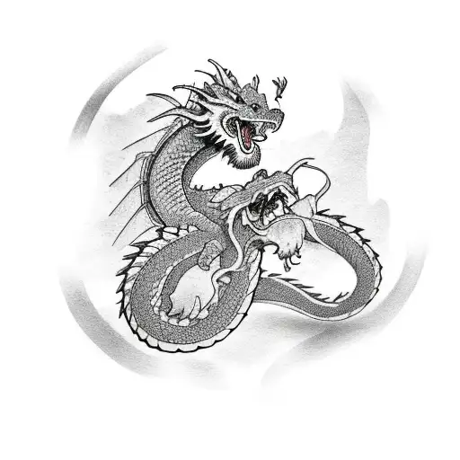 One Dragon Eating It's Tail