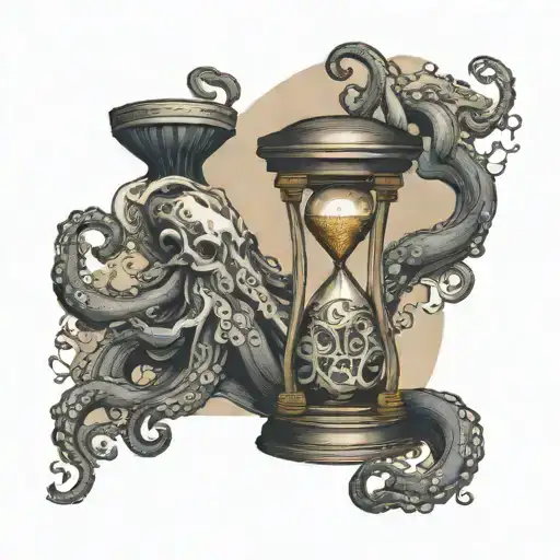 Hourglass With Octopus Wrapped Around
