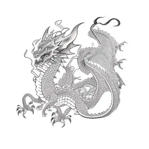 Girl Riding A Dragon