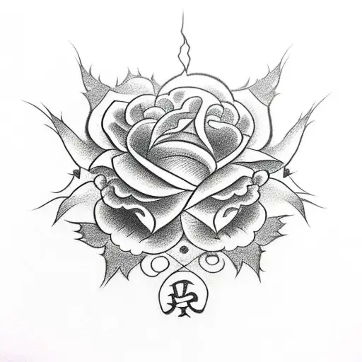 Crown Made With Thorns And Roses