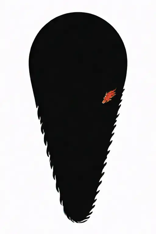 Japanese Water Dragon With Waves And Cherry Blossoms