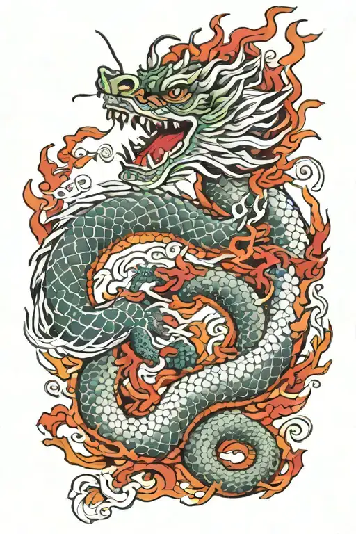 Discipline Japanese Dragon Wrapped