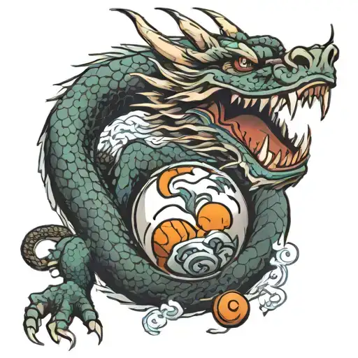 Dragon Eating Ball