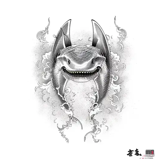 Japanese Waves With Great White Shark