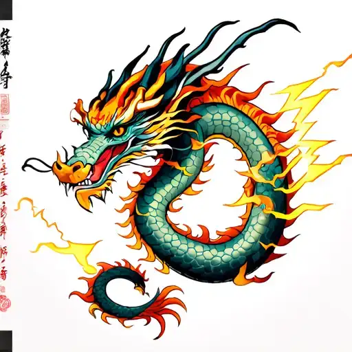 Dragon With Lightning