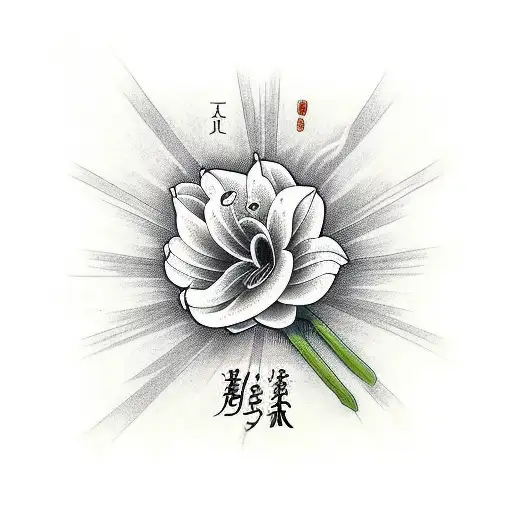 Lily With The Word Remember Below It