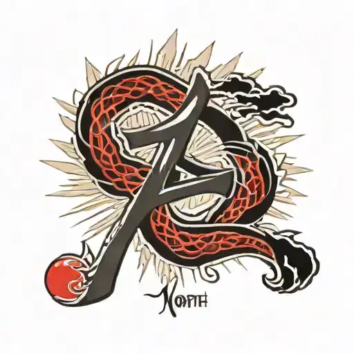 The Word North Side In The Style Of West Side