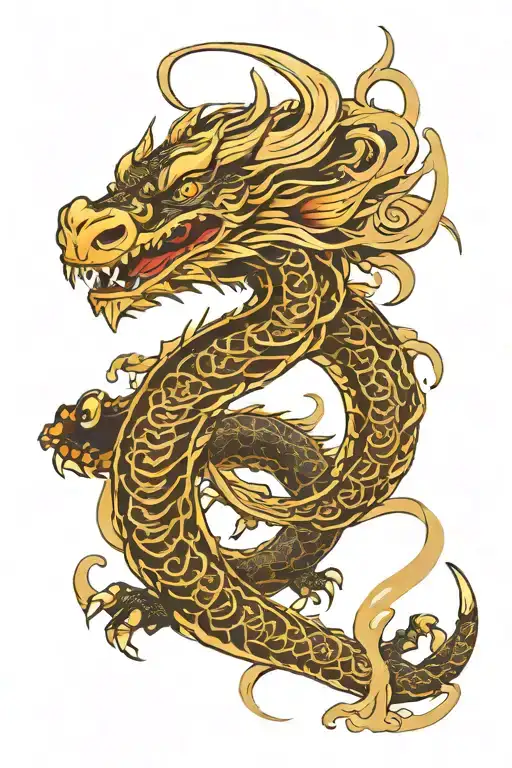 Black Dragon Wrapped Around Karambit Knife