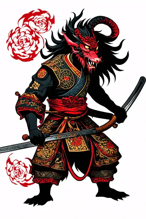 Turkish Demon Samurai With Sword
