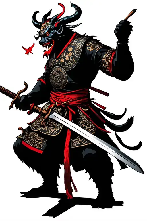 Turkish Demon Samurai With Sword