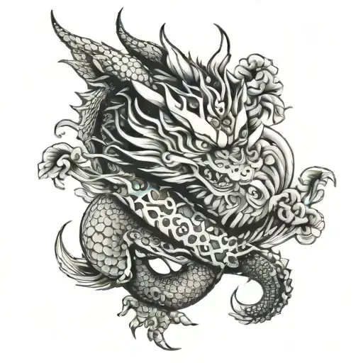 Ace Of Spades Dragon Wrapping Around