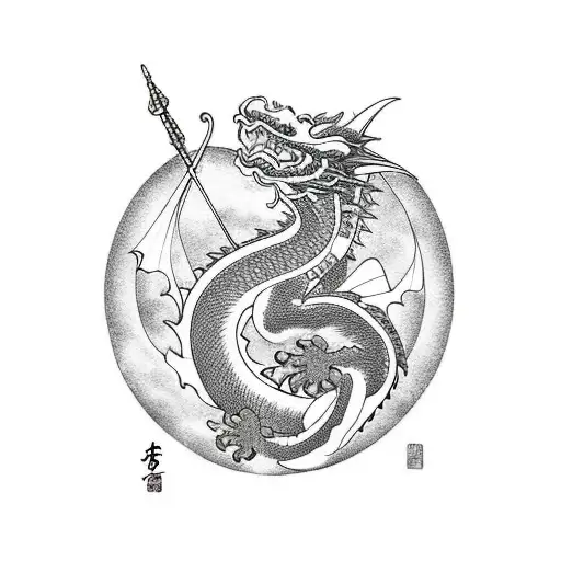 Dragon With Chrysathemum
