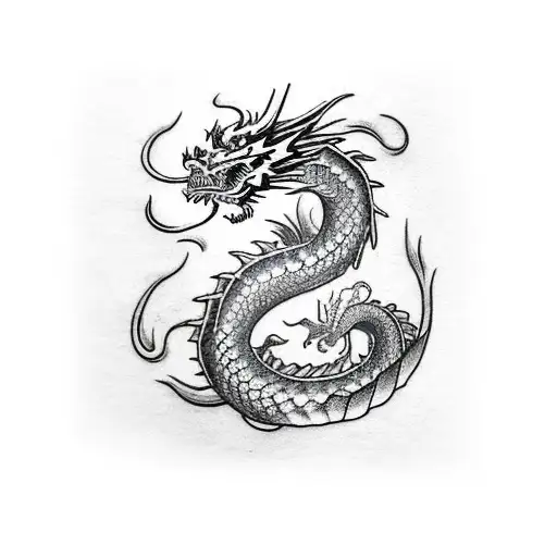 Irezumi Dragon Tattoo Forearm