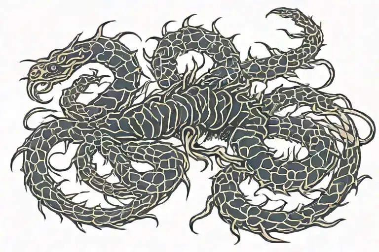 Scorpion And Thorns Growing Roots