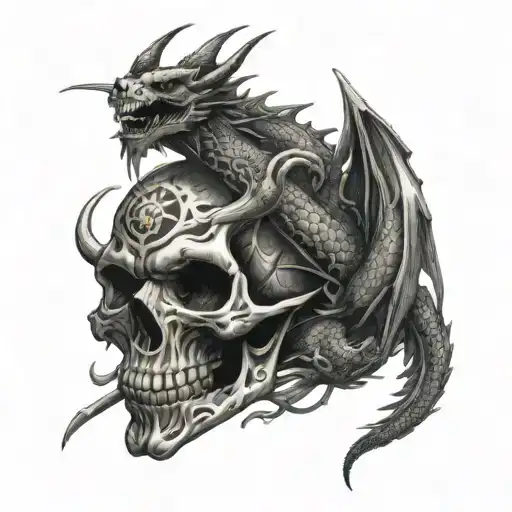 Skull And Dragon Wrapped