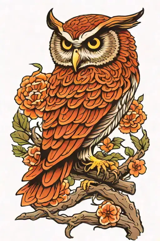 Japanese Owl Perched