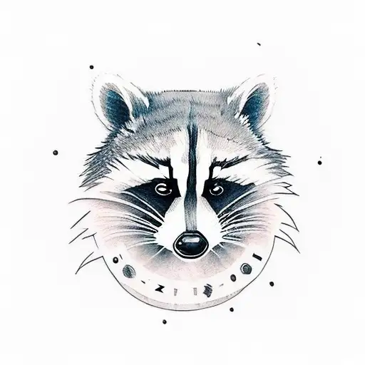 Cool Raccoon Tatto Ideal Dor Male Arm